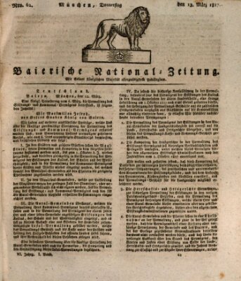 Baierische National-Zeitung Donnerstag 13. März 1817