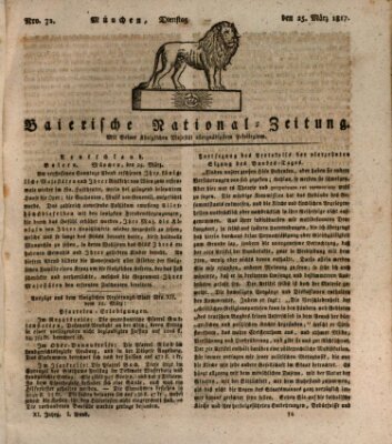 Baierische National-Zeitung Dienstag 25. März 1817