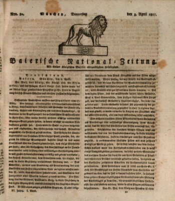 Baierische National-Zeitung Donnerstag 3. April 1817