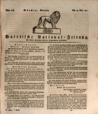 Baierische National-Zeitung Donnerstag 29. Mai 1817