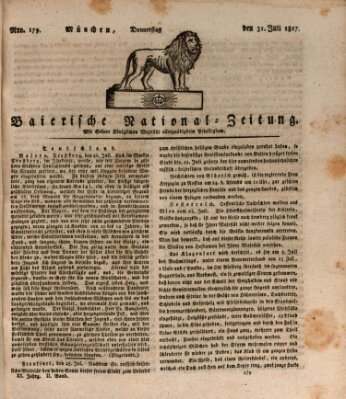 Baierische National-Zeitung Donnerstag 31. Juli 1817