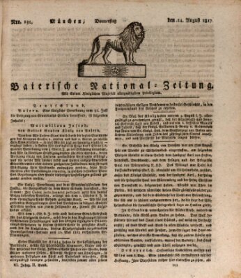 Baierische National-Zeitung Donnerstag 14. August 1817