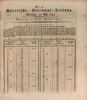 Baierische National-Zeitung Montag 18. August 1817