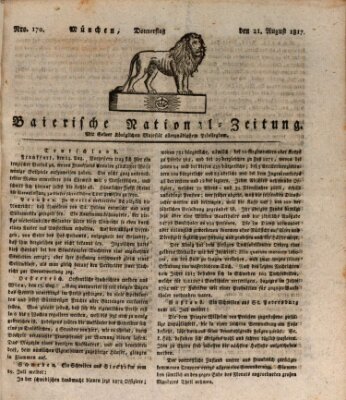 Baierische National-Zeitung Donnerstag 21. August 1817