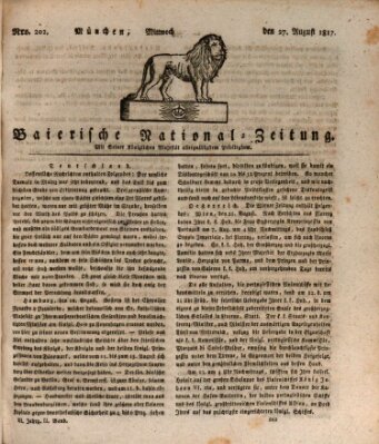 Baierische National-Zeitung Mittwoch 27. August 1817