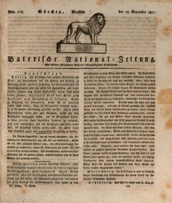 Baierische National-Zeitung Montag 15. September 1817