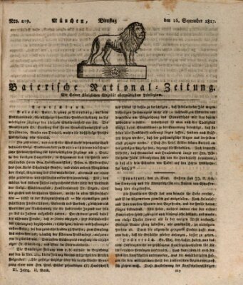 Baierische National-Zeitung Dienstag 16. September 1817