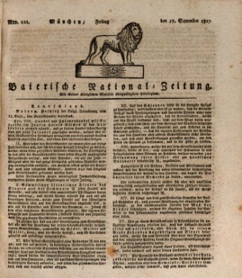 Baierische National-Zeitung Freitag 19. September 1817