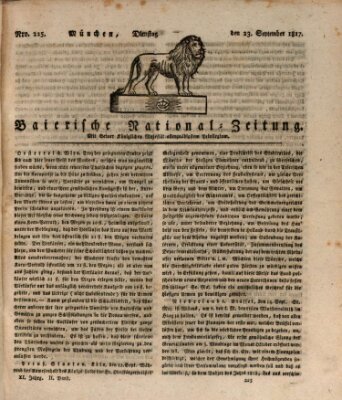 Baierische National-Zeitung Dienstag 23. September 1817