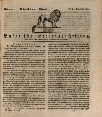 Baierische National-Zeitung Mittwoch 24. September 1817