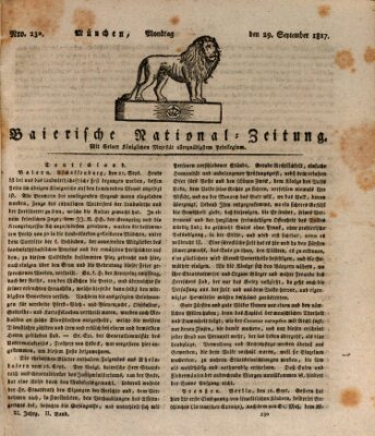 Baierische National-Zeitung Montag 29. September 1817