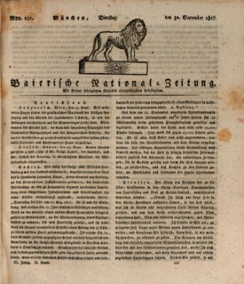 Baierische National-Zeitung Dienstag 30. September 1817