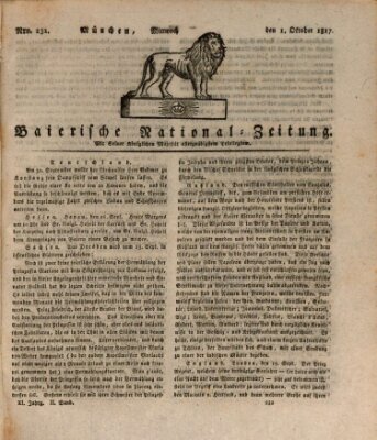 Baierische National-Zeitung Mittwoch 1. Oktober 1817