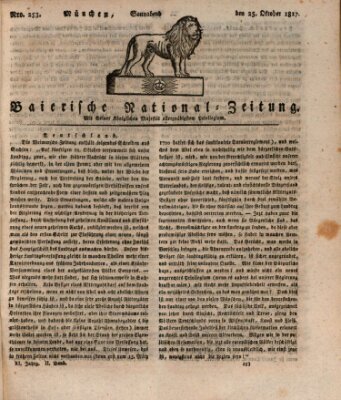 Baierische National-Zeitung Samstag 25. Oktober 1817