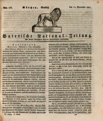 Baierische National-Zeitung Montag 10. November 1817