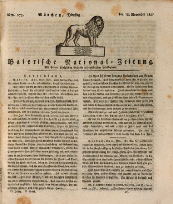 Baierische National-Zeitung Dienstag 18. November 1817