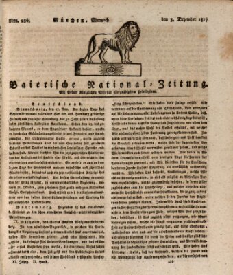 Baierische National-Zeitung Mittwoch 3. Dezember 1817