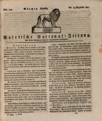 Baierische National-Zeitung Dienstag 23. Dezember 1817