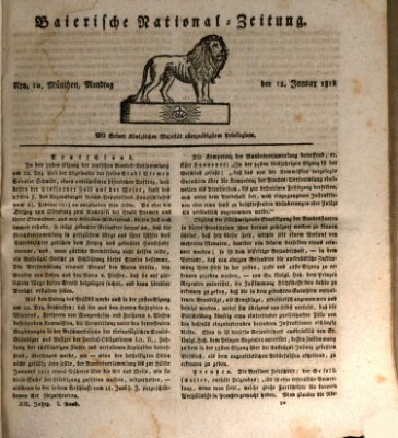Baierische National-Zeitung Montag 12. Januar 1818