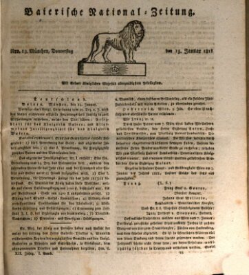 Baierische National-Zeitung Donnerstag 15. Januar 1818