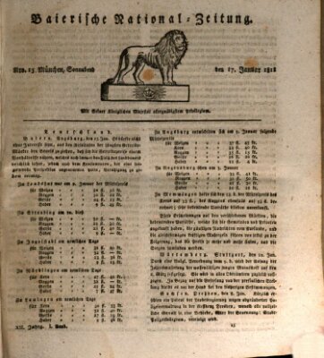 Baierische National-Zeitung Samstag 17. Januar 1818