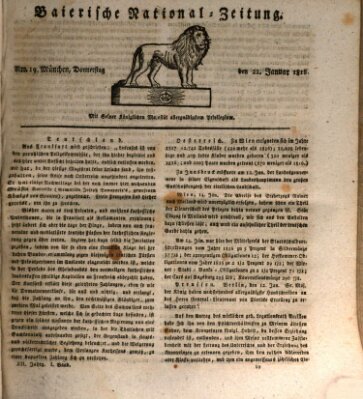 Baierische National-Zeitung Donnerstag 22. Januar 1818