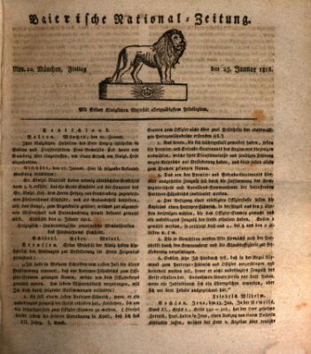 Baierische National-Zeitung Freitag 23. Januar 1818