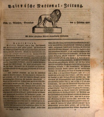 Baierische National-Zeitung Samstag 7. Februar 1818