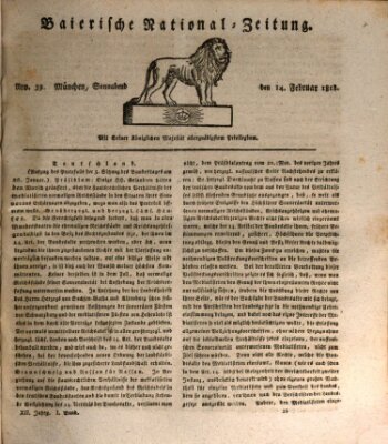 Baierische National-Zeitung Samstag 14. Februar 1818