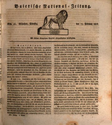 Baierische National-Zeitung Dienstag 17. Februar 1818