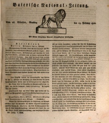 Baierische National-Zeitung Montag 23. Februar 1818