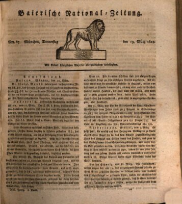 Baierische National-Zeitung Donnerstag 19. März 1818