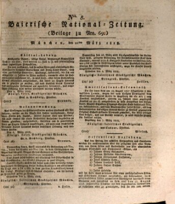 Baierische National-Zeitung Samstag 21. März 1818