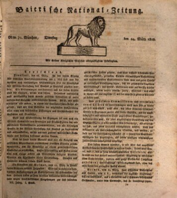 Baierische National-Zeitung Dienstag 24. März 1818