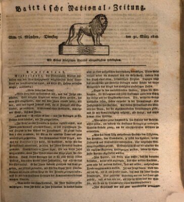 Baierische National-Zeitung Dienstag 31. März 1818