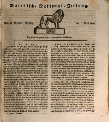 Baierische National-Zeitung Dienstag 7. April 1818