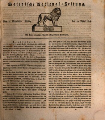 Baierische National-Zeitung Freitag 10. April 1818