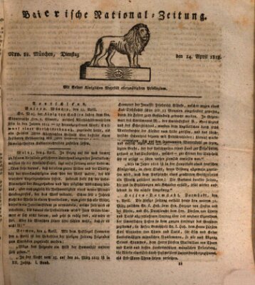 Baierische National-Zeitung Dienstag 14. April 1818