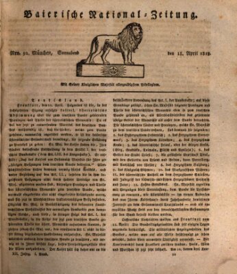 Baierische National-Zeitung Samstag 18. April 1818