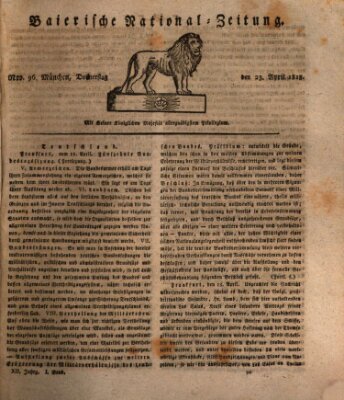 Baierische National-Zeitung Donnerstag 23. April 1818