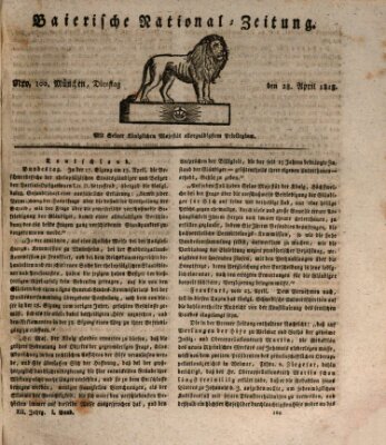 Baierische National-Zeitung Dienstag 28. April 1818