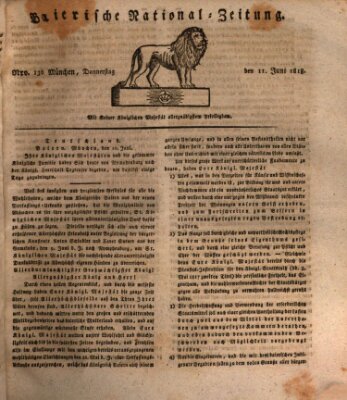 Baierische National-Zeitung Donnerstag 11. Juni 1818