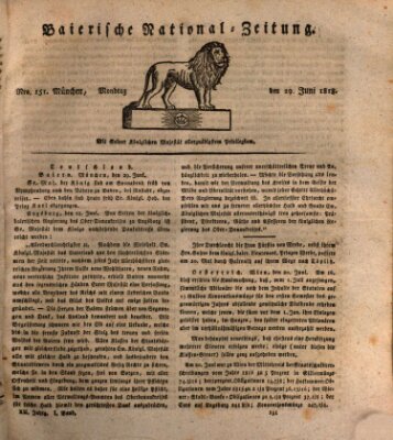 Baierische National-Zeitung Montag 29. Juni 1818