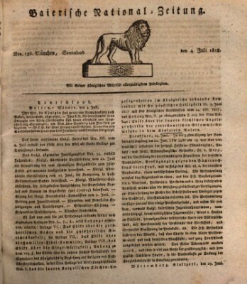 Baierische National-Zeitung Samstag 4. Juli 1818