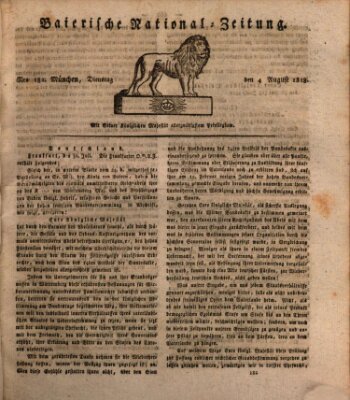 Baierische National-Zeitung Dienstag 4. August 1818