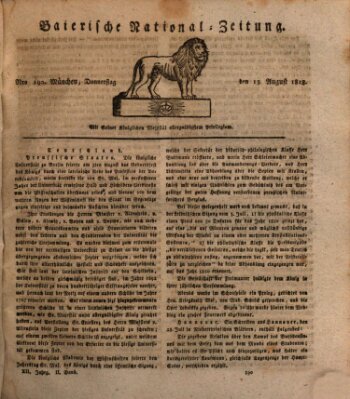 Baierische National-Zeitung Donnerstag 13. August 1818