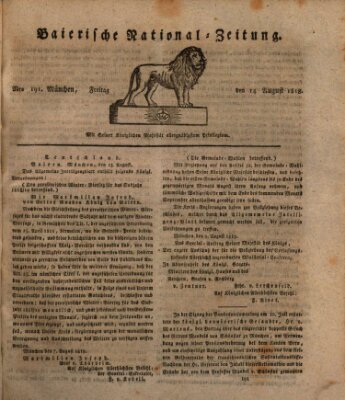 Baierische National-Zeitung Freitag 14. August 1818