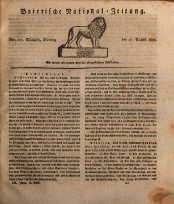 Baierische National-Zeitung Montag 31. August 1818