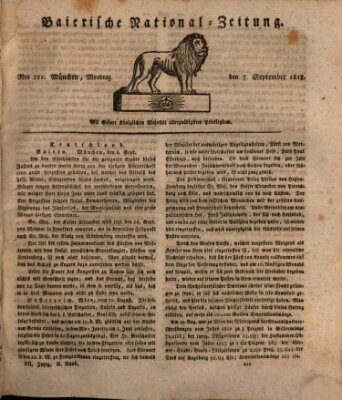 Baierische National-Zeitung Montag 7. September 1818