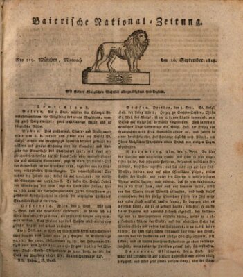 Baierische National-Zeitung Mittwoch 16. September 1818